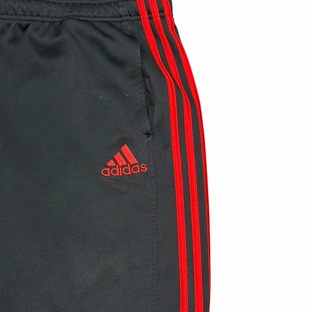 Adidas Essentials 3-Stripes Tricot Track Pants Black / Red Stripes Men's Size XL - Picture 7 of 10